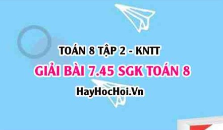 Bài 7.45 SGK Toán 8 Tập 2 Kết nối tri thức